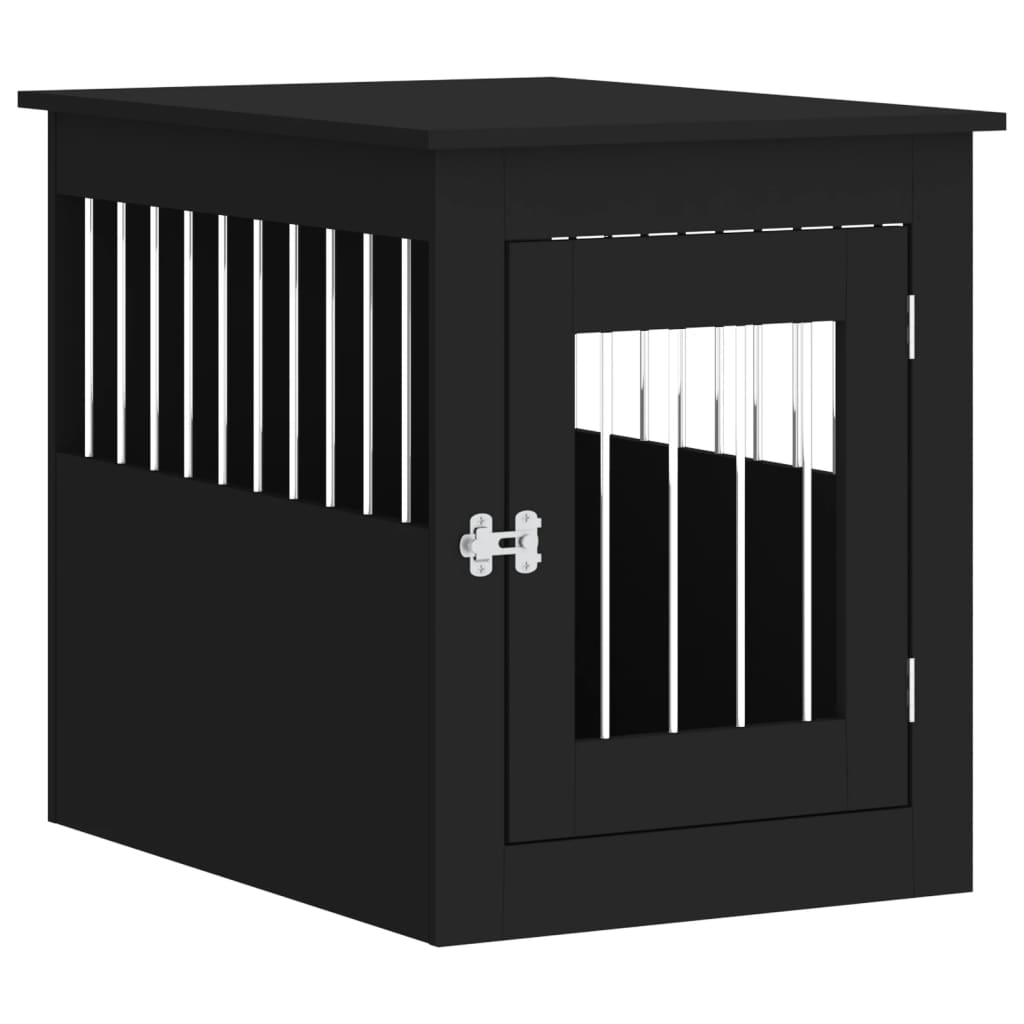 Dog Crate with Door Doghouse Puppy Kennel Peg Cage Engineered Wood