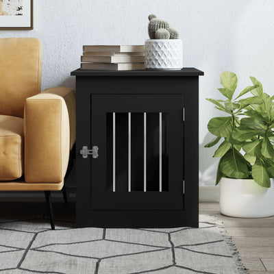 Dog Crate with Door Doghouse Puppy Kennel Peg Cage Engineered Wood