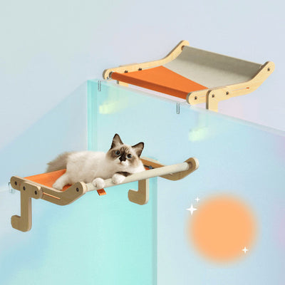 Window and Drawer Mounted Cat Bed – Adjustable, Space-Saving Hammock for Cats