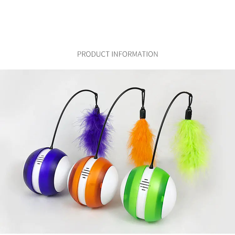 Smart Interactive Cat Toy Rolling Ball with Sound and Light
