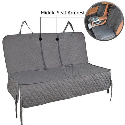Dog Car Seat Cover 100% Waterproof Pet Cat Dog Carrier Car Back Seat Cover Nonslip 600D Heavy Duty Bench Car Seat For Large Dogs-3