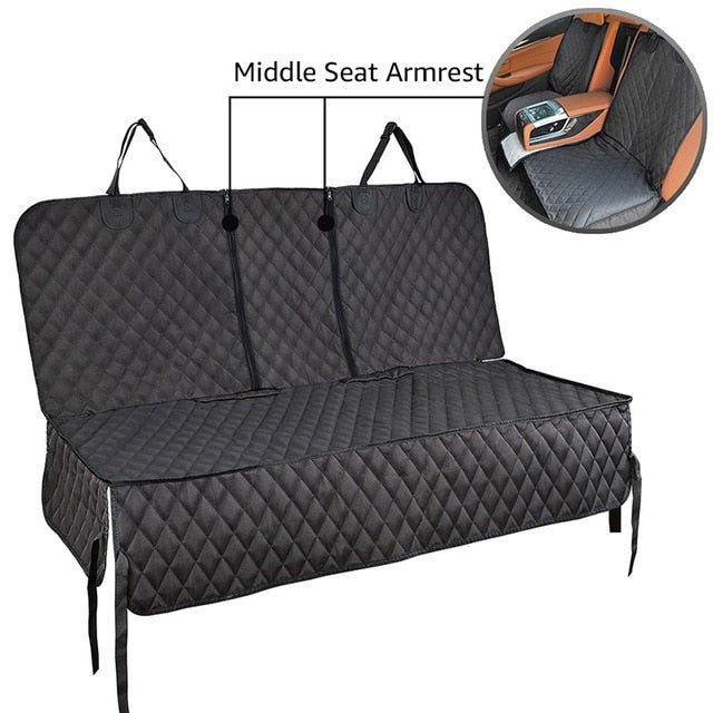 Dog Car Seat Cover 100% Waterproof Pet Cat Dog Carrier Car Back Seat Cover Nonslip 600D Heavy Duty Bench Car Seat For Large Dogs-6