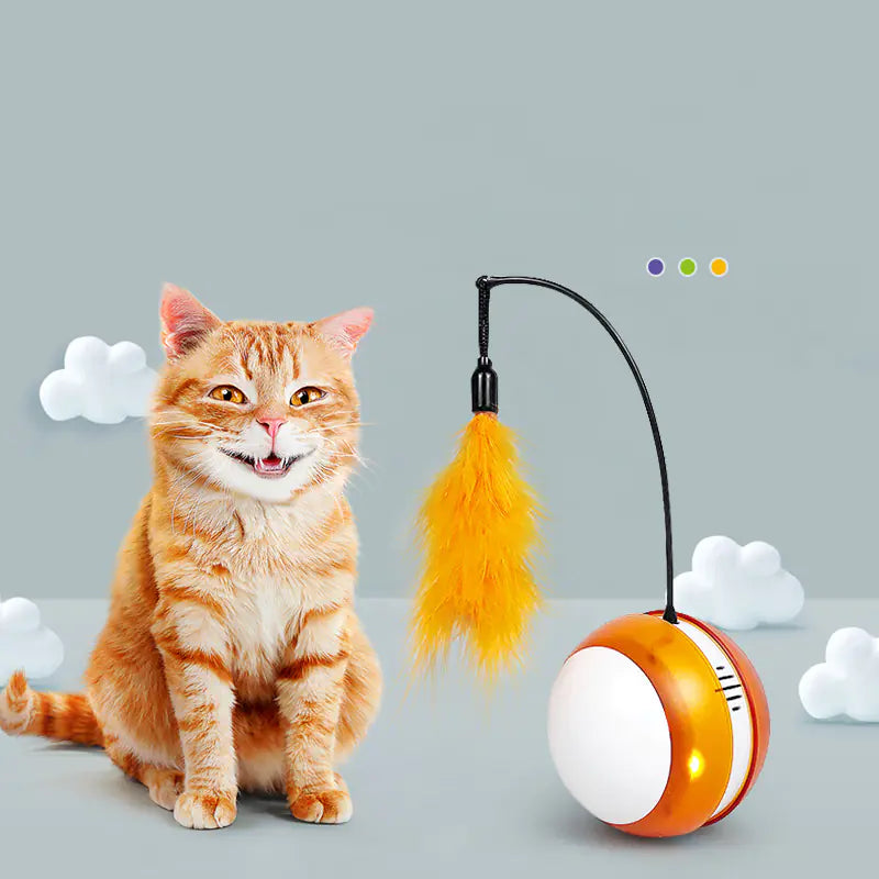 Smart Interactive Cat Toy Rolling Ball with Sound and Light